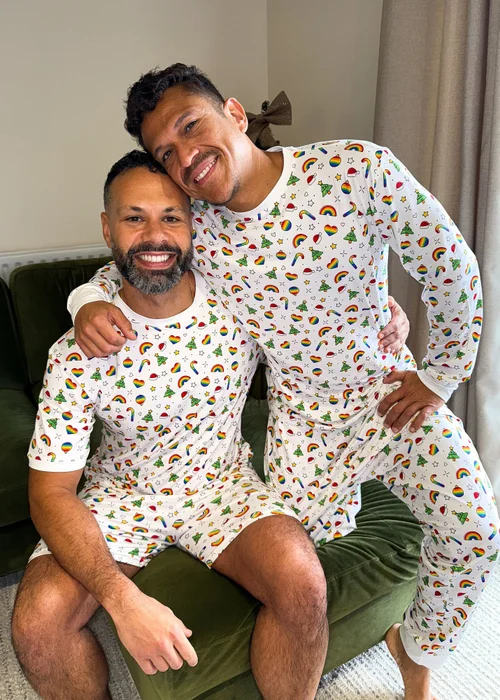 My Christmas Pyjamas White Christmas Full Of Pride Two Piece Short Matching Pyjama Set - XL Image 3
