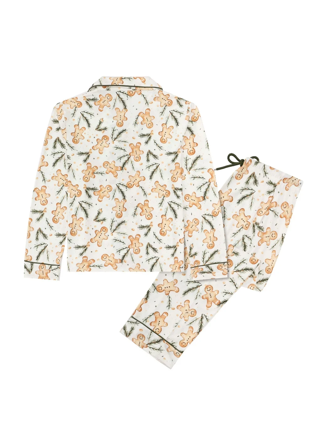 My Christmas Pyjamas White Gumdrop Buttons Two-Piece Long Matching Pyjama Set - S Image 2