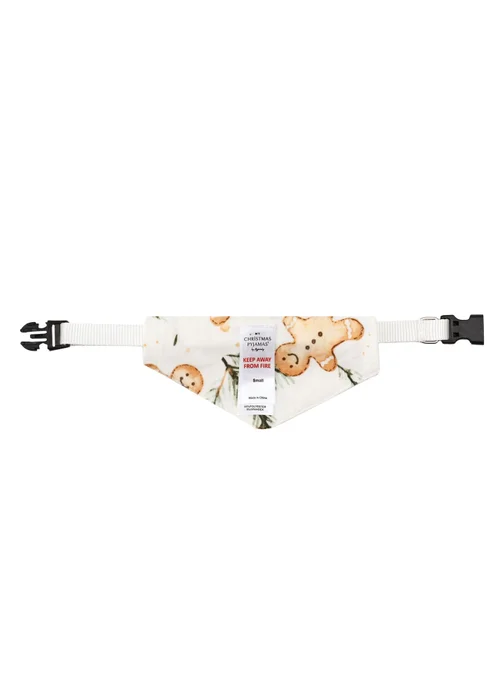My Christmas Pyjamas White Gumdrop Buttons Pet Matching Bandana - S Image 2
