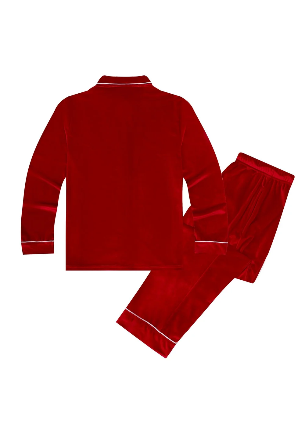 My Christmas Pyjamas Red Velvet Rouge Two Piece Long Matching Pyjama Set - Large Image 2
