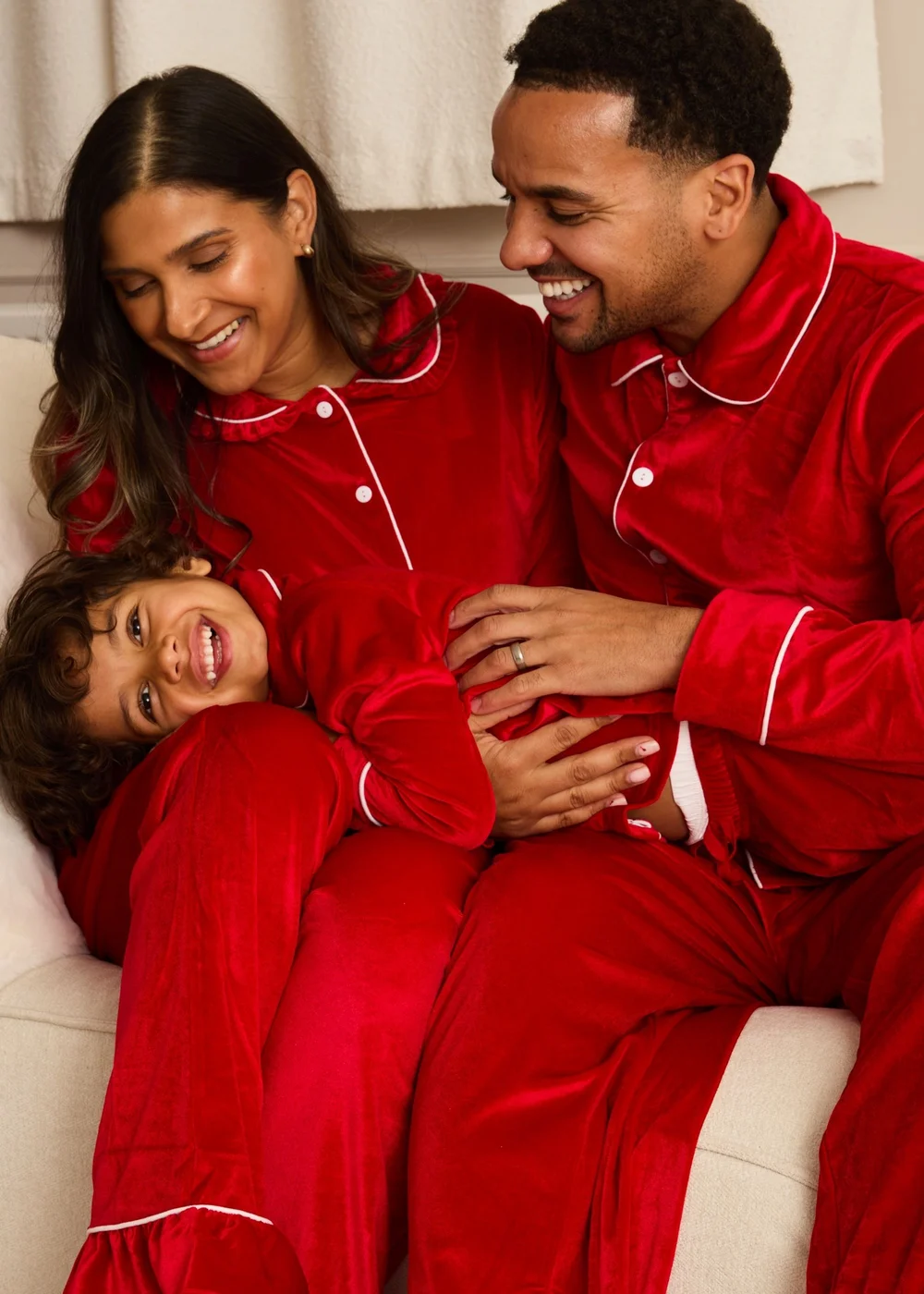 My Christmas Pyjamas Red Velvet Rouge Two Piece Long Matching Pyjama Set - Large Image 4