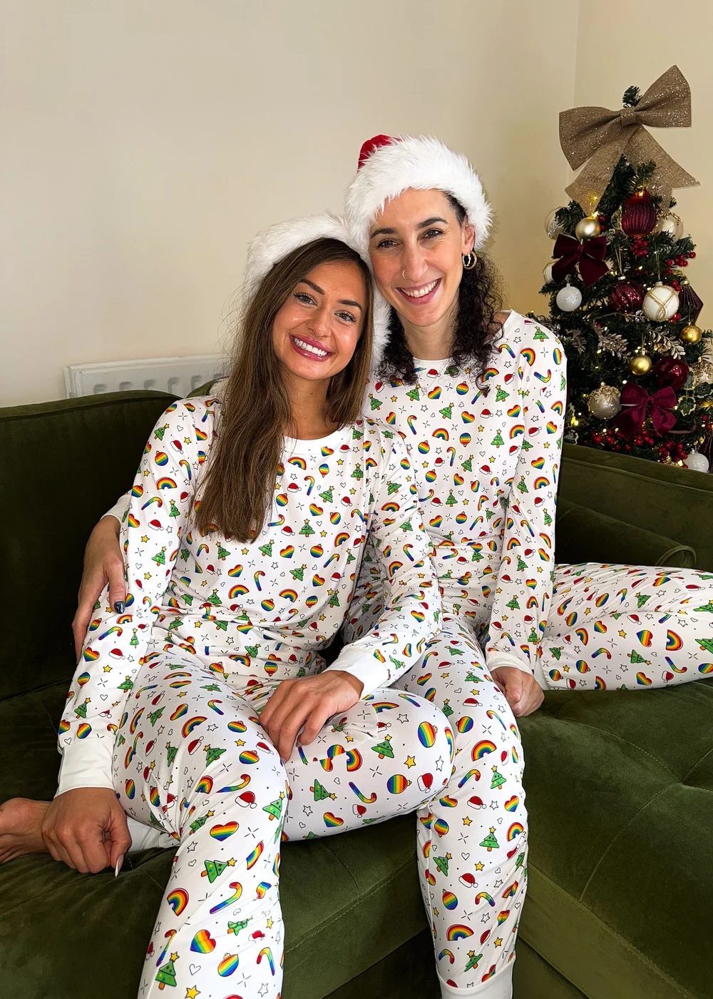 My Christmas Pyjamas White Christmas Full Of Pride Two Piece Long Matching Pyjama Set - Size 12-14 Image 3