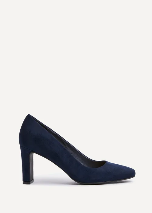 Linzi Agenda Navy Faux Suede Modern Style Court Heel - Size 7 Image 2