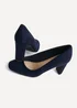 Linzi Agenda Navy Faux Suede Modern Style Court Heel - Size 7 Image 5
