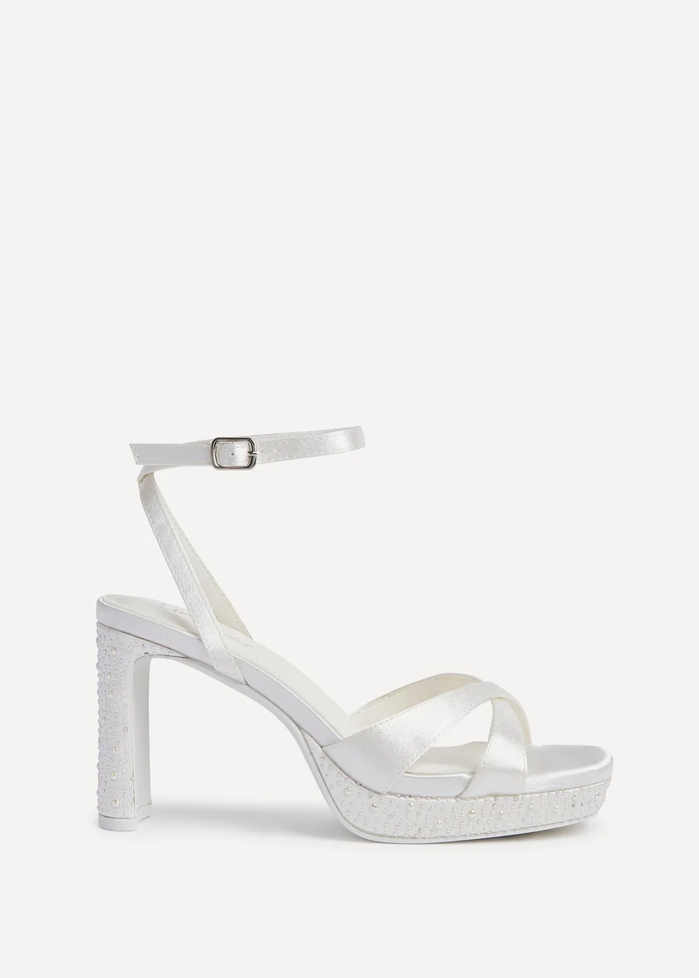 Linzi Romantica Bridal Ivory Satin Platform Heel - Size 8 Image 2