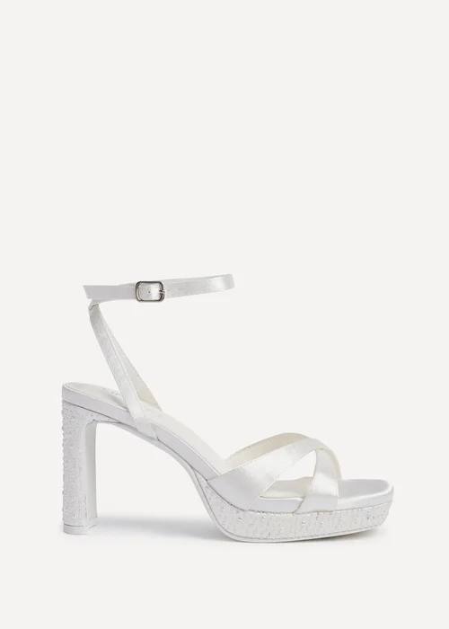 Linzi Romantica Bridal Ivory Satin Platform Heel - Size 8 Image 2