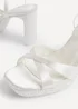 Linzi Romantica Bridal Ivory Satin Platform Heel - Size 8 Image 5