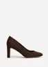 Linzi Agenda Brown Faux Suede Modern Style Court Heel - Size 8 Image 2