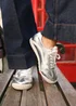 Linzi Flash Silver Retro Style Trainers - Size 4 Image 1