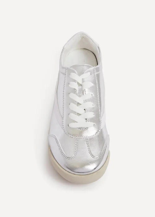 Linzi Flash Silver Retro Style Trainers - Size 4 Image 4