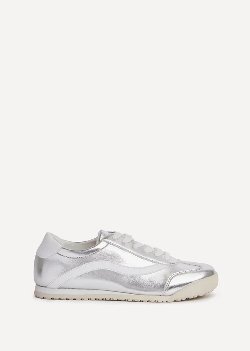 Linzi Flash Silver Retro Style Trainers - Size 4 Image 2