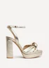 Linzi Ruba Gold Faux Leather Platform Heel - Size 5 Image 2