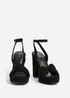 Linzi Ruba Black Faux Suede Platform Heel - Size 6 Image 3