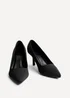 Linzi Aim Wide Fit Black Scuba Classic Court Heel - Size 5 Image 3
