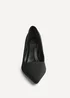 Linzi Aim Wide Fit Black Scuba Classic Court Heel - Size 5 Image 4