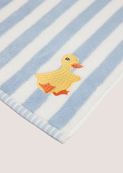 Blue Duck Embroidered Jacquard Hand Towel - Hand Towel Image 3