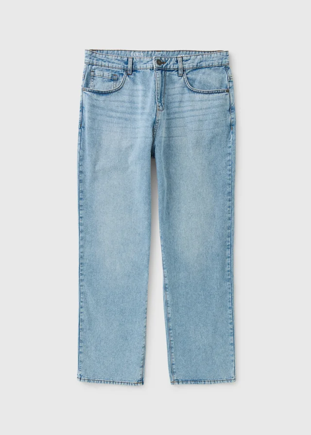 Light Wash Straight Leg Jeans