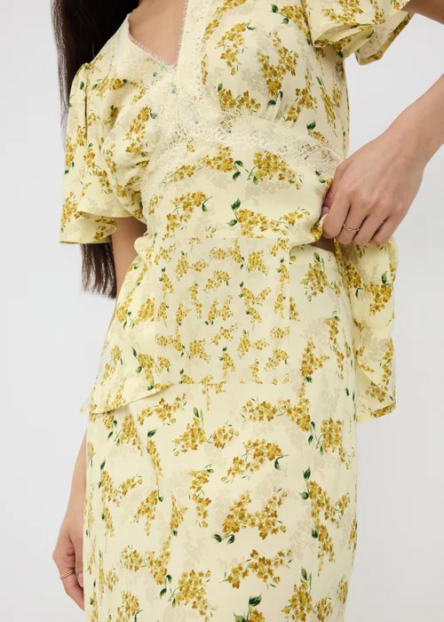 Yellow Floral Midaxi Co Ord Skirt - 12 Image 3