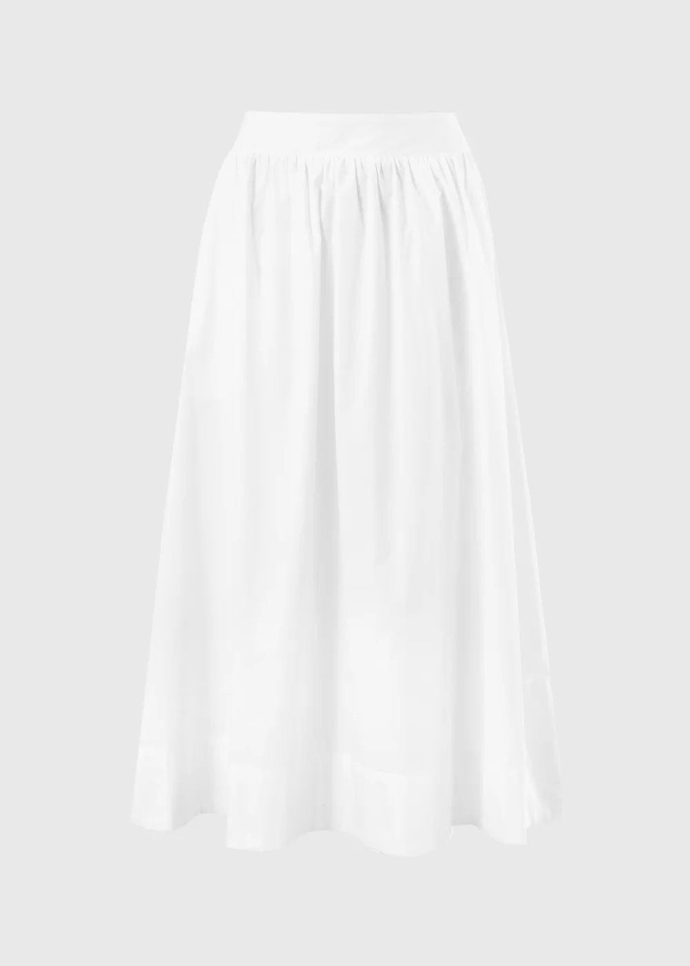 White Poplin Maxi Skirt - 22 Image 4