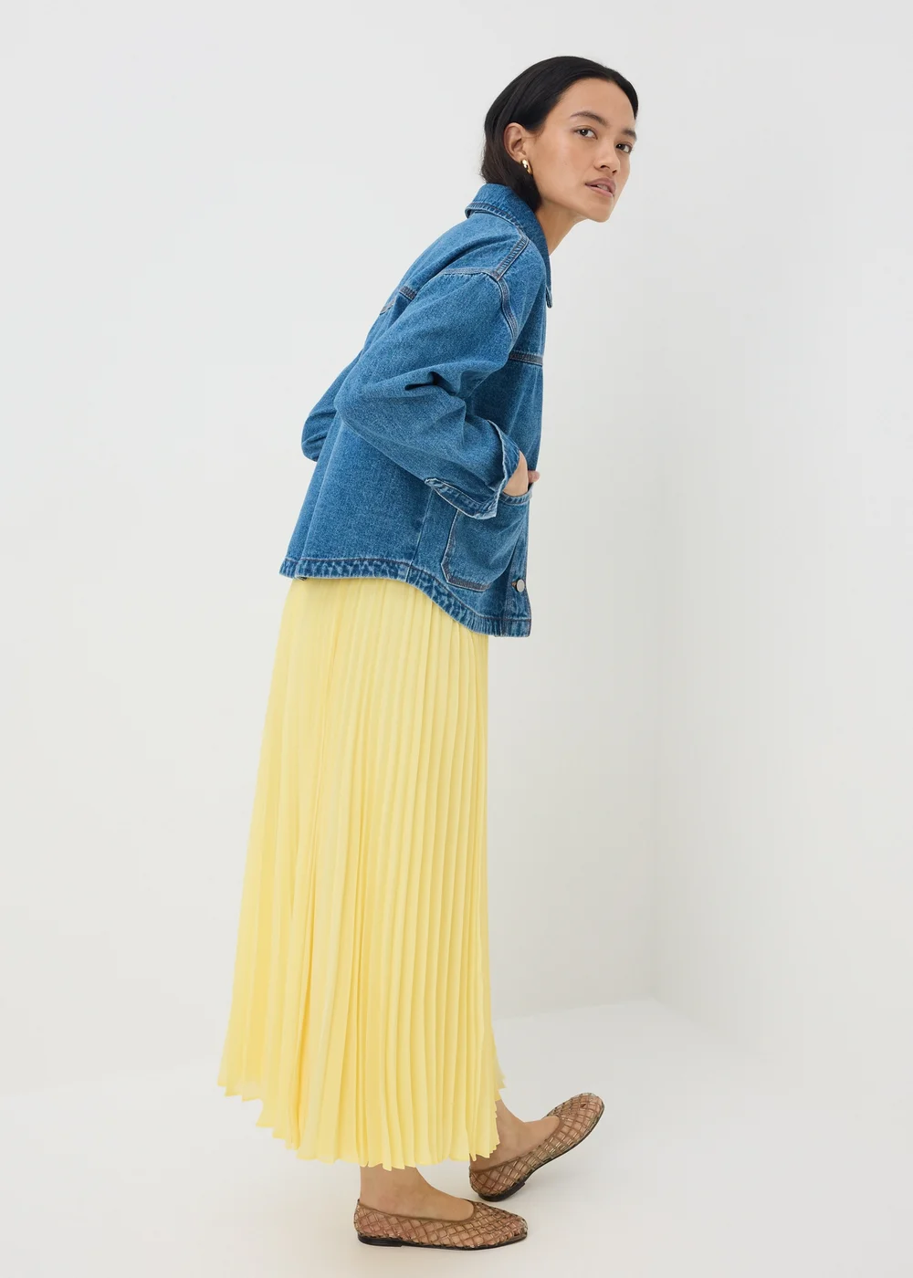Yellow Pleated Midaxi Skirt - 22 Image 2
