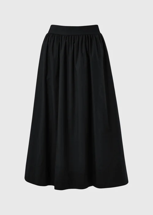Black Poplin Maxi Skirt - 22 Image 4