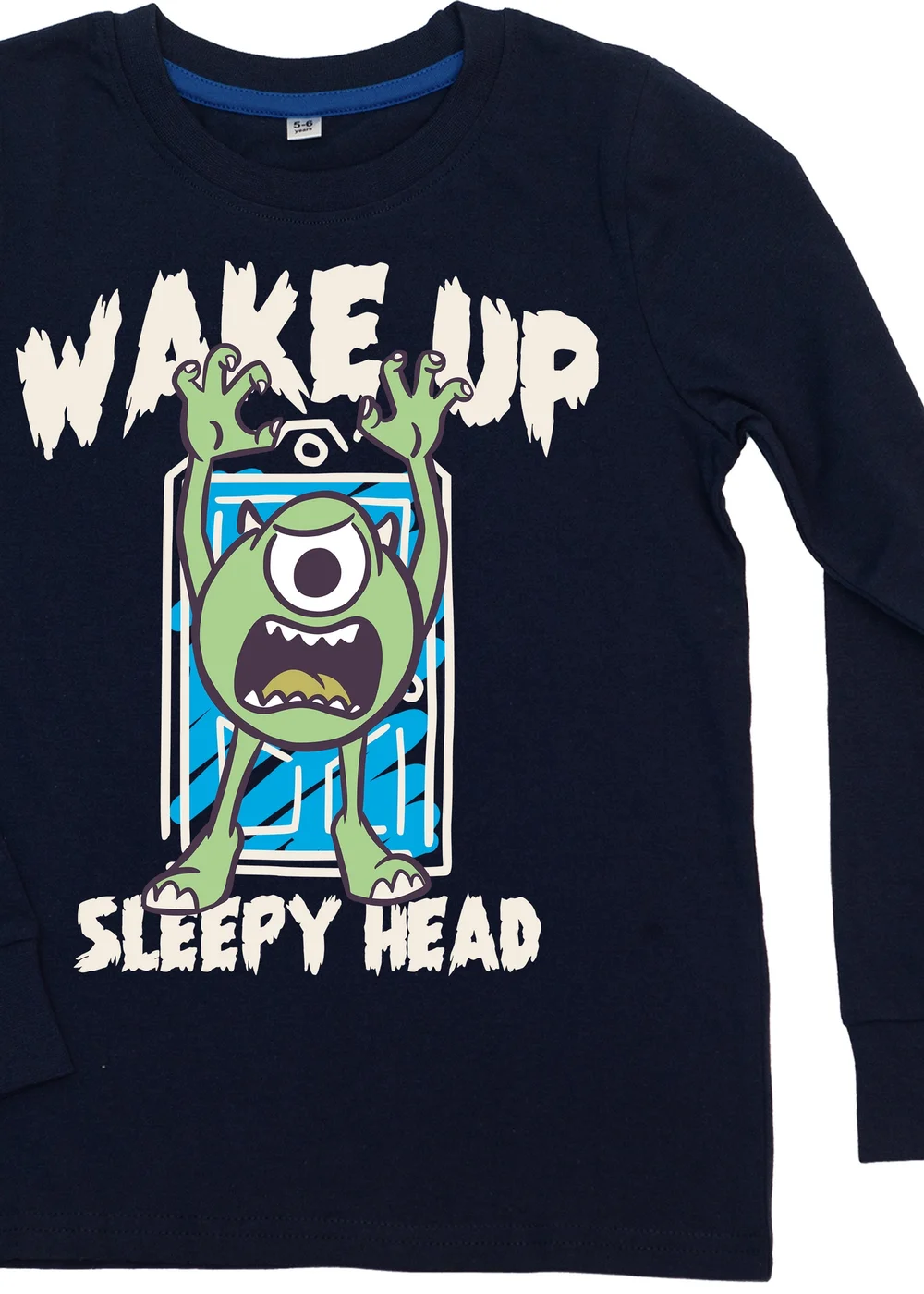 Ada & Ted Disney Monsters Inc Wake Up Boys Navy Graphic Pyjamas (3-8 Years) - Age 6-7 Years Image 2