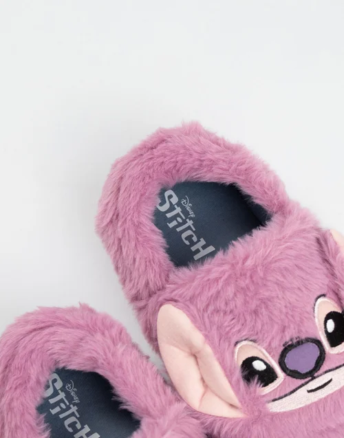 Vanilla Underground Disney Lilo & Stitch Kids Pink Loafer Slippers (Older 12-5) - Size 4 Infants Footwear Image 3