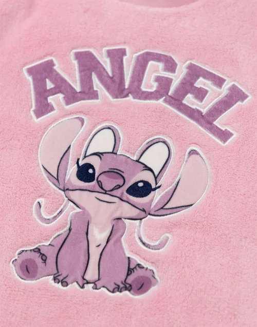 Vanilla Underground Disney Lilo & Stitch Kids Pink Pyjamas (5-14yrs) - Age 7-8 Years Image 4