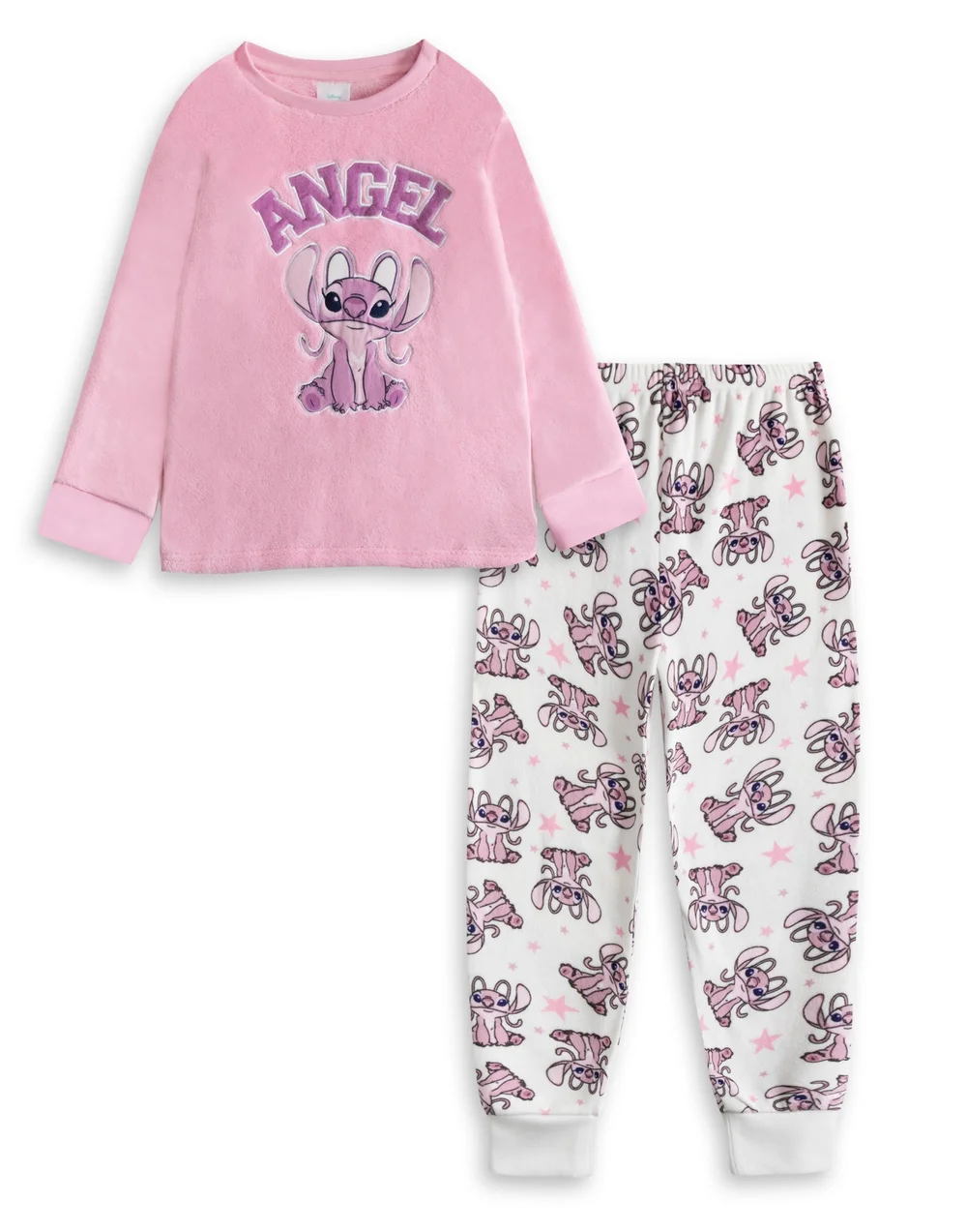 Vanilla Underground Disney Lilo & Stitch Kids Pink Pyjamas (5-14yrs) - Age 7-8 Years Image 1