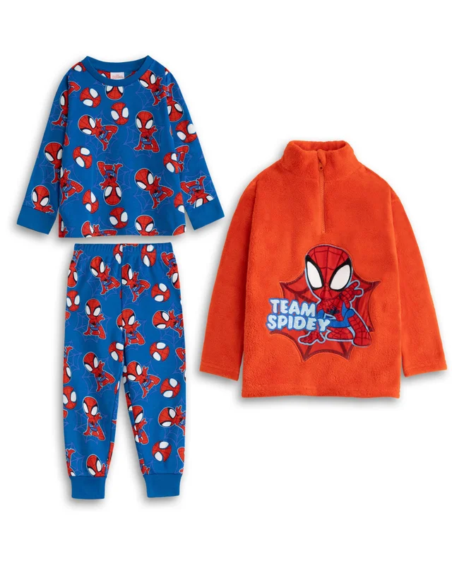 Vanilla Underground Marvel Spiderman Kids Red Pyjamas & Jumper (18mnths-6yrs)