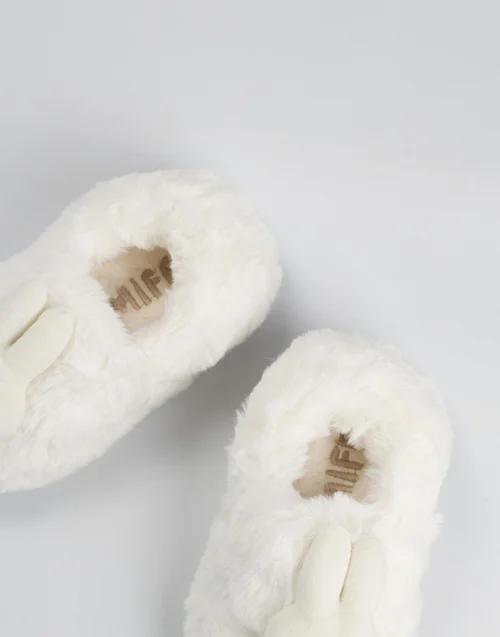 Vanilla Underground Miffy Kids White Mule Slippers (Younger 6-Older 12) - 9 Infants Image 3