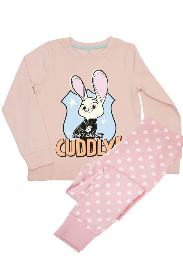 Ada & Ted Disney Zootropolis Don't Call Me Cuddly Girls Pink Graphic Pyjamas (3-8 Years)