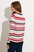 M&Co Pink Stripe Crew Neck Jumper - Size 18-20 Image 4
