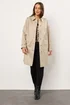 Evans Curve Natural Brown Trench Coat - 26-28 Image 1