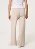 Blue Vanilla Beige Knitted Wide Leg Trousers - Medium/Large Image 4
