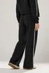 Long Tall Sally Black Pipe Detail Wide Leg Joggers - Size 18, Leg 36 Image 4