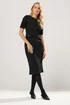 Long Tall Sally Black Scuba Button Formal Midi Dress - 18 Image 1