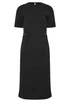 Long Tall Sally Black Scuba Button Formal Midi Dress - 18 Image 5