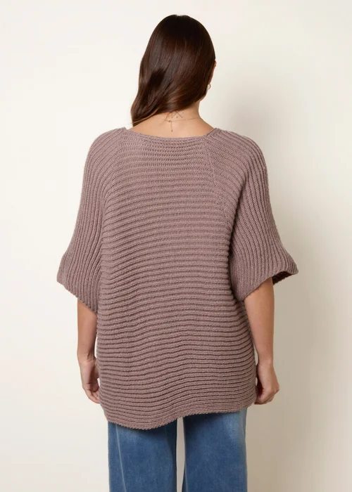 Blue Vanilla Beige Pointelle Knit Cardigan - Medium/Large Image 4