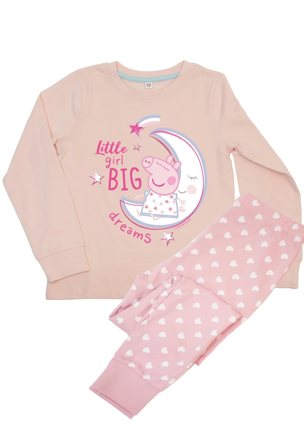 Ada & Ted Peppa Pig Little Girl Girls Pink Graphic Pyjamas (3-8 Years) - Age 6-7 Years Image 1