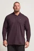 BadRhino Burgundy Red Long Sleeve Core Polo Shirt - Large Image 1