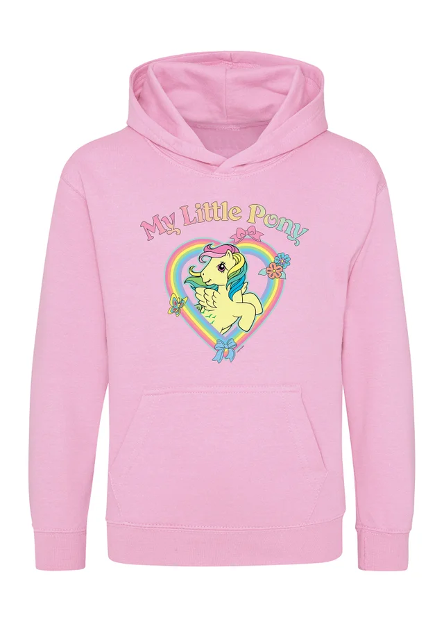 Ada & Ted My Little Pony Rainbow Hearts Girls Pink Graphic Hoodie (3-13 Years)