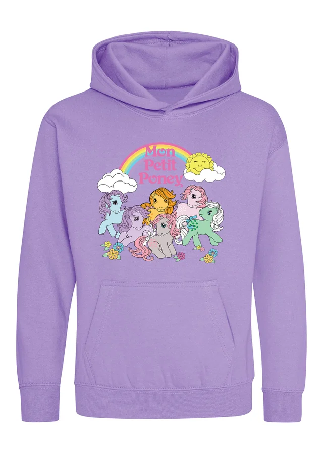 Ada & Ted My Little Pony Mon Petit Poney Girls Lavender Graphic Hoodie (3-13 Years)