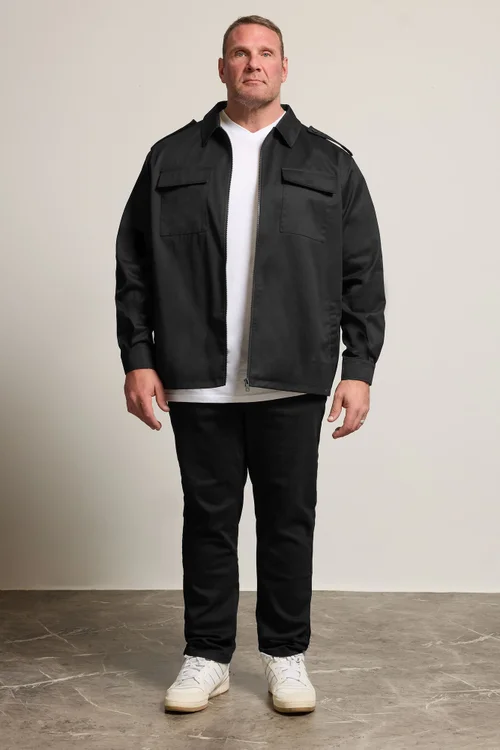 BadRhino Black Military Zip Through Overshirt - XL Image 3