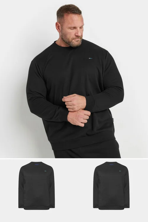 BadRhino 2 Pack Black Core Sweatshirts - Large Image 1