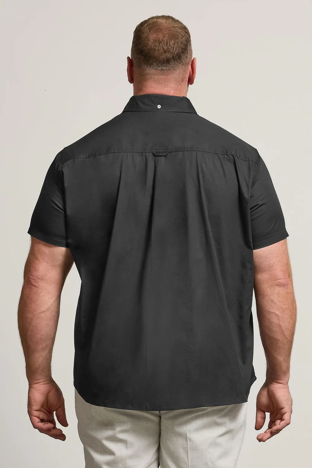 BadRhino Black Poplin Short Sleeve Shirt - 4XL Image 3