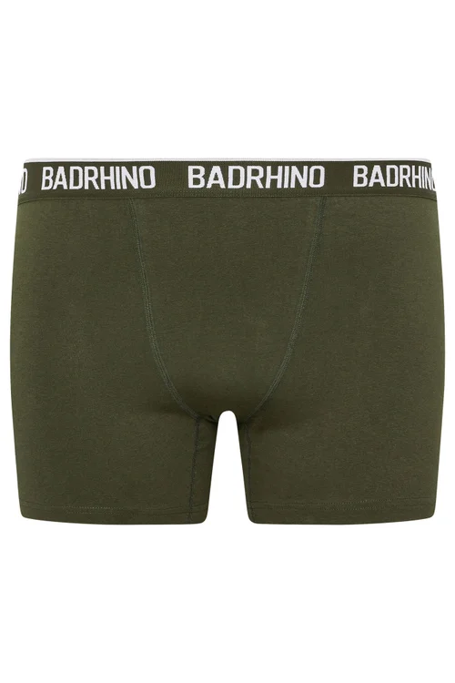 BadRhino 5 Pack Navy Blue/Grey/Green/Burnt Red/Black Boxers - 7-8XL Image 4