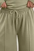 Yours Curve Light Khaki Green Wide Leg Joggers - Size 30-32 Image 4