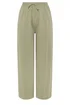 Yours Curve Light Khaki Green Wide Leg Joggers - Size 30-32 Image 5