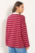 Yours Curve Red & White Stripe Rugby Collar Top - Size 30-32 Image 4